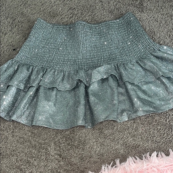 Silver Ruffle Skirt - Picture 2 of 5
